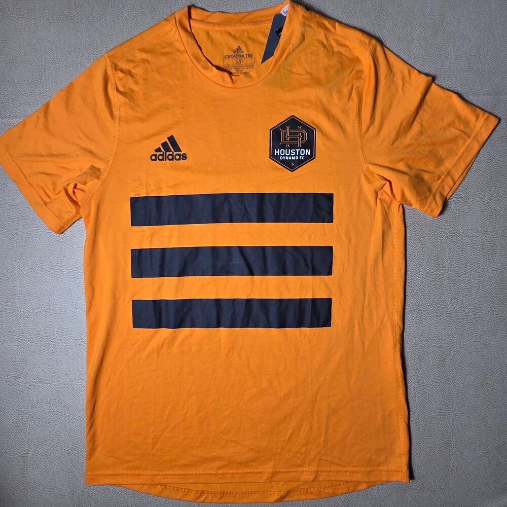 Adidas Houston Dynamo FC Creator Tee Orange Men's Size Small NWT